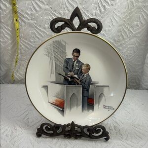 Norman Rockwell Decorative Collector Plate | Vintage Americana Art